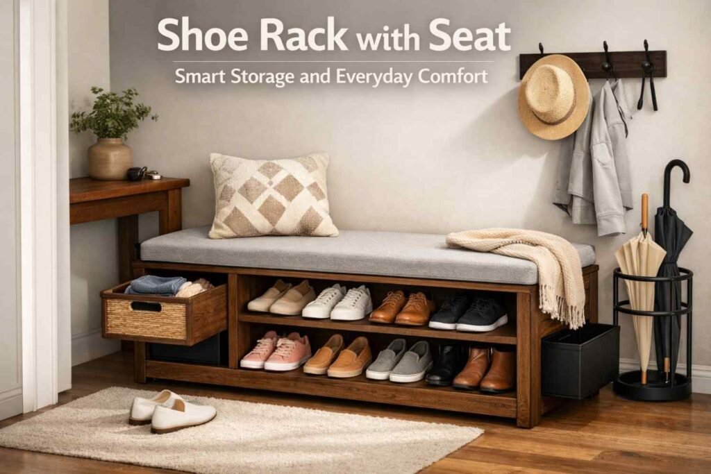 Shoe Rack with Seat Smart Storage and Everyday Comfort