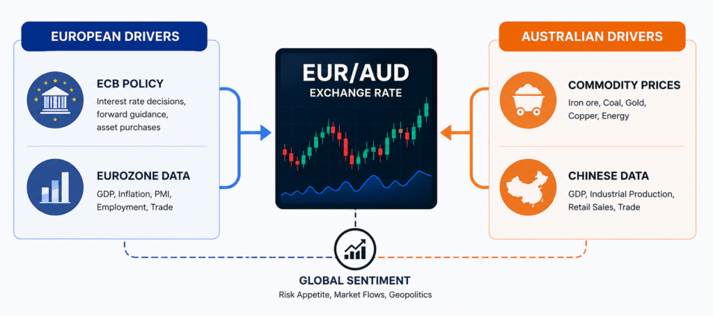 Fig 1.2 EUR/AUD's two independent driver